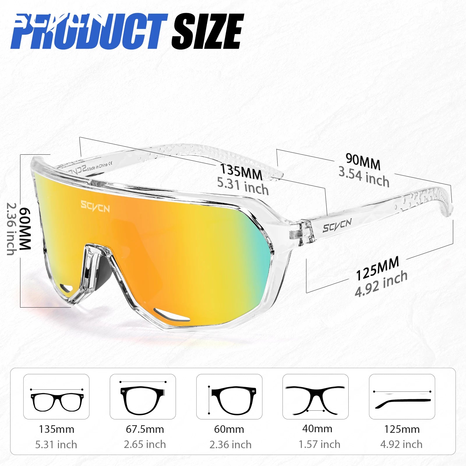 SCVCN New Photochromic Sunglasses Cycling Glasses for Men Bicycle Eyewear Women MTB Mountain Road Bike Cycling UV400 Goggles