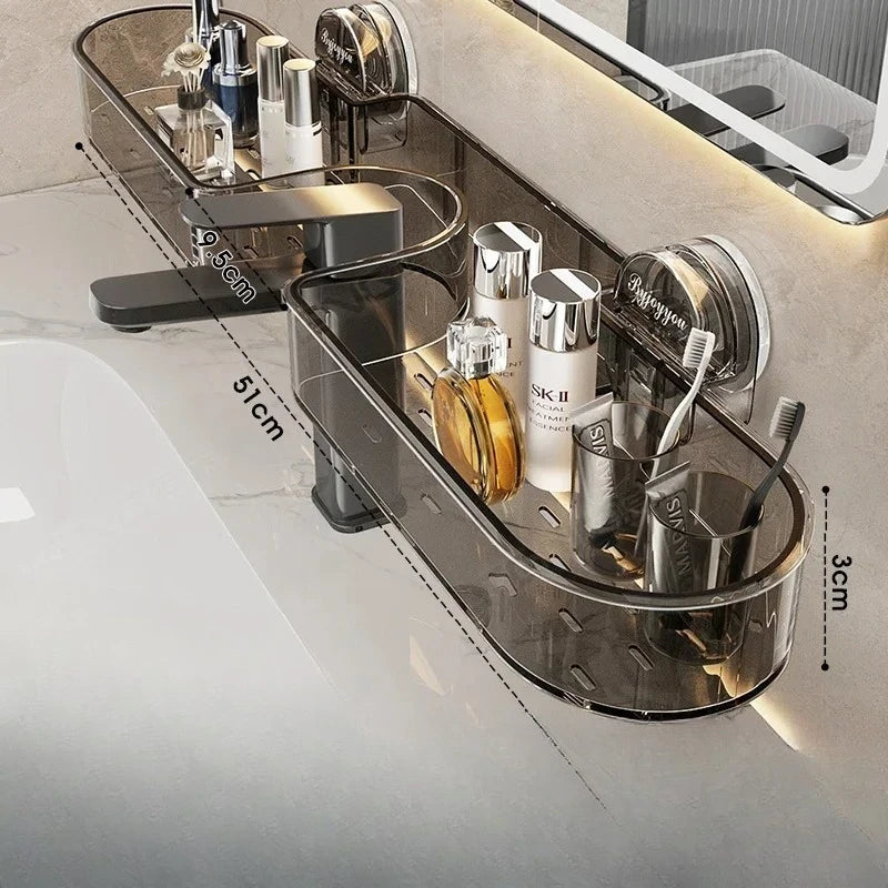 2025Toilet Rack Suction Cup Non-punching Toilet Thickened Acrylic Shelf