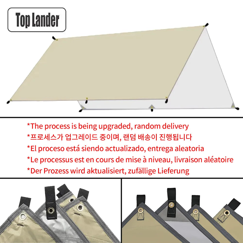 Camping Tarp Waterproof Tent Tourist Awning Shade Garden Canopy Beach Sunshade Outdoor Ultralight Sun Shelter Hiking Backpacking