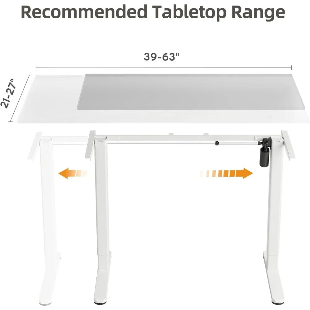 Adjustable Electric Standing Desk Frame - C-Shaped Workstation for Ergonomic Computer Desk Setup