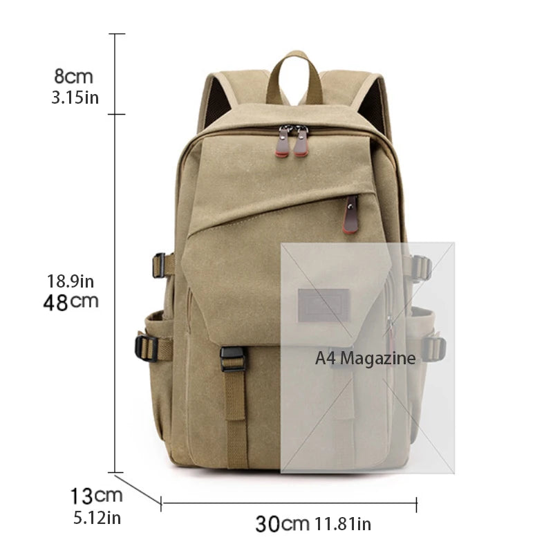 Men's large capacity travel backpack, suitable for different groups of people, adjustable shoulder strap length, multi compartme