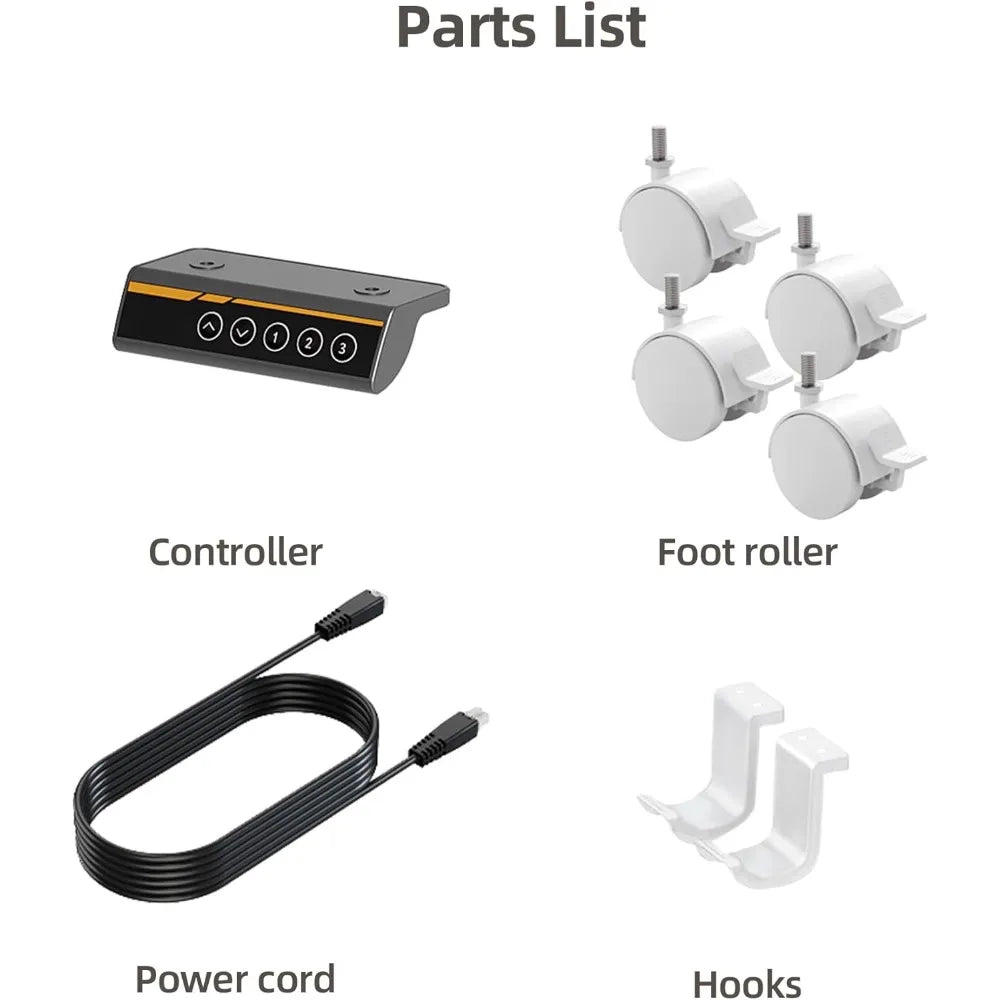 Adjustable Electric Standing Desk Frame - C-Shaped Workstation for Ergonomic Computer Desk Setup