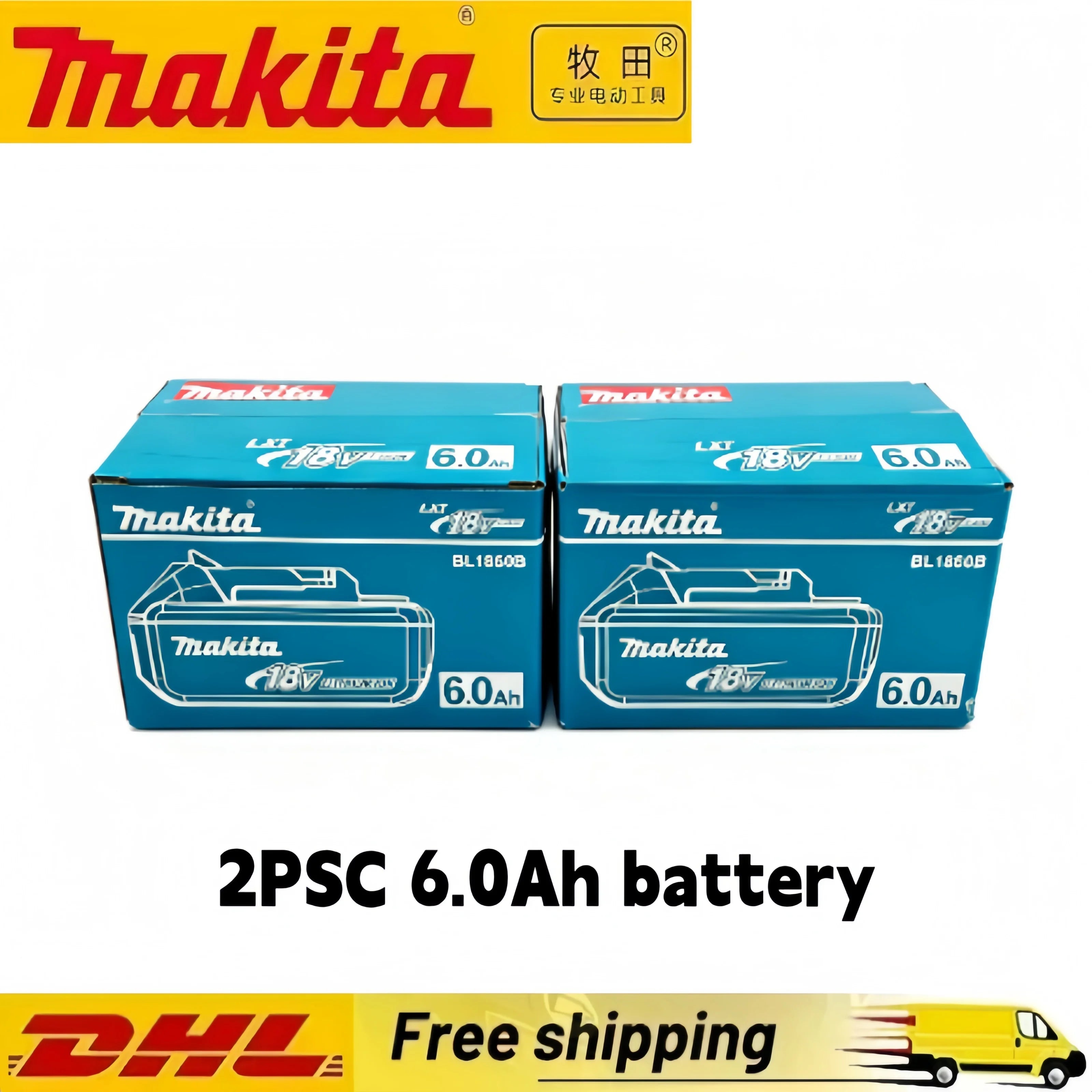 100% Original for Makita 18V 6.0Ah Rechargeable Battery for Makita 18V BL1830 BL1830B BL1840 BL1840B BL1850 BL1850B Power Tools