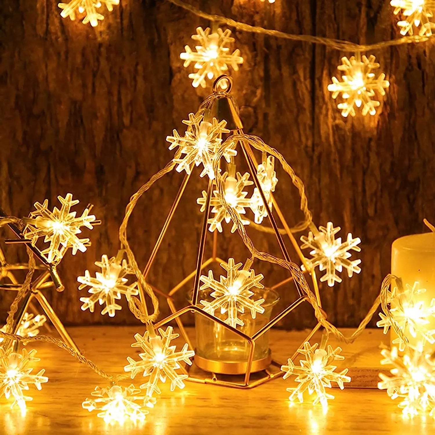Snowflake LED String Fairy Light Garland Home Christmas Lights Wedding Decor Christmas Decor for Home Navidad Party Decoration
