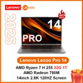 Lenovo Original Lecoo 2025 New Pro 14 Ryzen 7 H 255 AMD Radeon 780M 32GB DDR5 1TB SSD WiFi6 14inch 2.8K 120Hz Ultra Thin Laptops