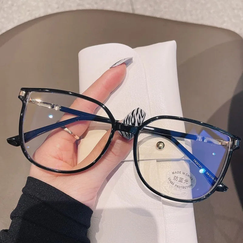 +100 To +400 Fashion Reading Glasses Anti Blue Light Presbyopia Glasses Oval Shaped Women's Finished Presbyopia Glasses Unisex