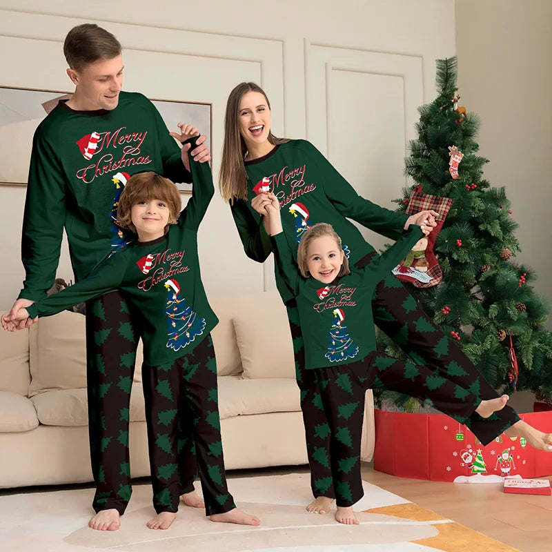 Christmas Family Pajamas Clothes Adult Kid 2025 News Matching Outfits Set Baby Rompers Casual Sleepwear Xmas Family Look Pyjamas
