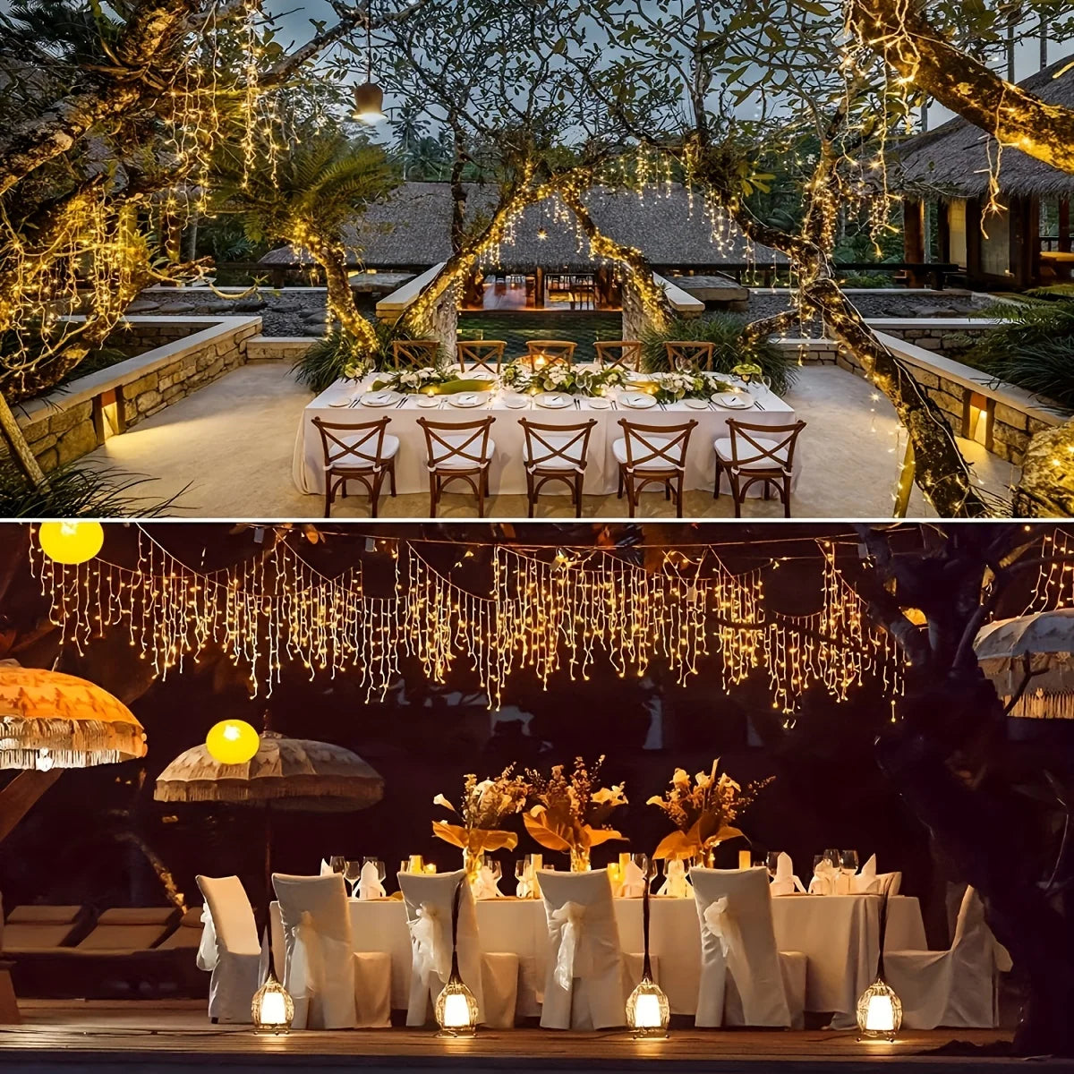 Christmas Decoration 2024/2025 icicle Led Curtain Lights for Outdoor Droop 0.4/0.5/0.6M Christmas Lights for home New Year 2025