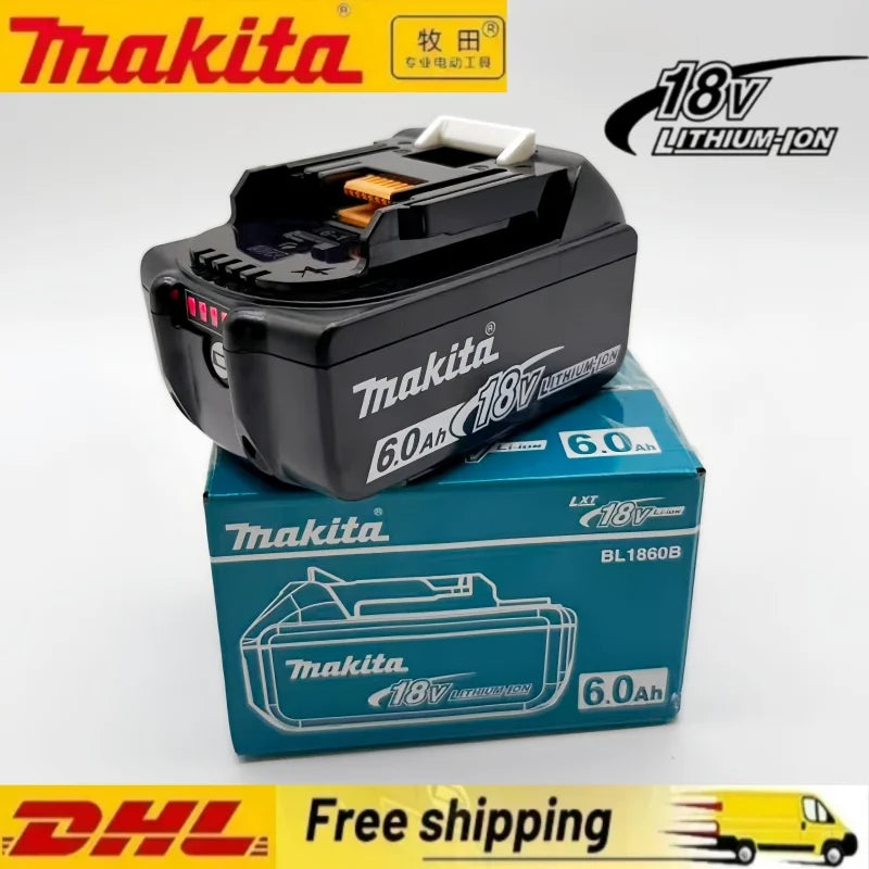 100% Original for Makita 18V 6.0Ah Rechargeable Battery for Makita 18V BL1830 BL1830B BL1840 BL1840B BL1850 BL1850B Power Tools