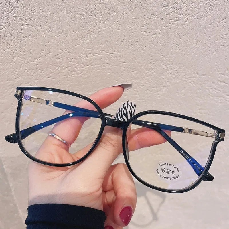 +100 To +400 Fashion Reading Glasses Anti Blue Light Presbyopia Glasses Oval Shaped Women's Finished Presbyopia Glasses Unisex