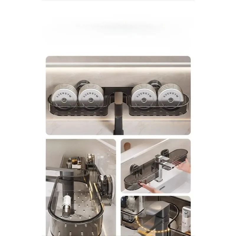 2025Toilet Rack Suction Cup Non-punching Toilet Thickened Acrylic Shelf