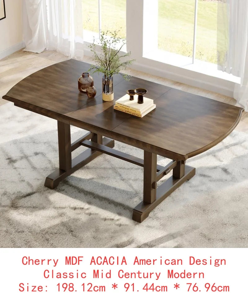 6-Piece Dining Set, Extendable 60-78 inch Wooden Table with Leaf, 4 Upholstered Chairs & Bench for 6, Kitchen Dining Table Set,