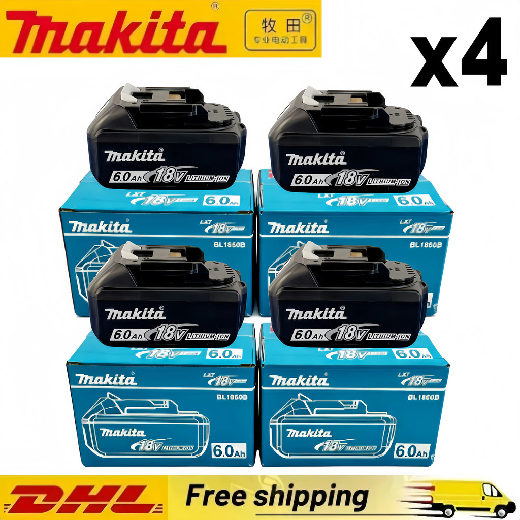 100% Original for Makita 18V 6.0Ah Rechargeable Battery for Makita 18V BL1830 BL1830B BL1840 BL1840B BL1850 BL1850B Power Tools