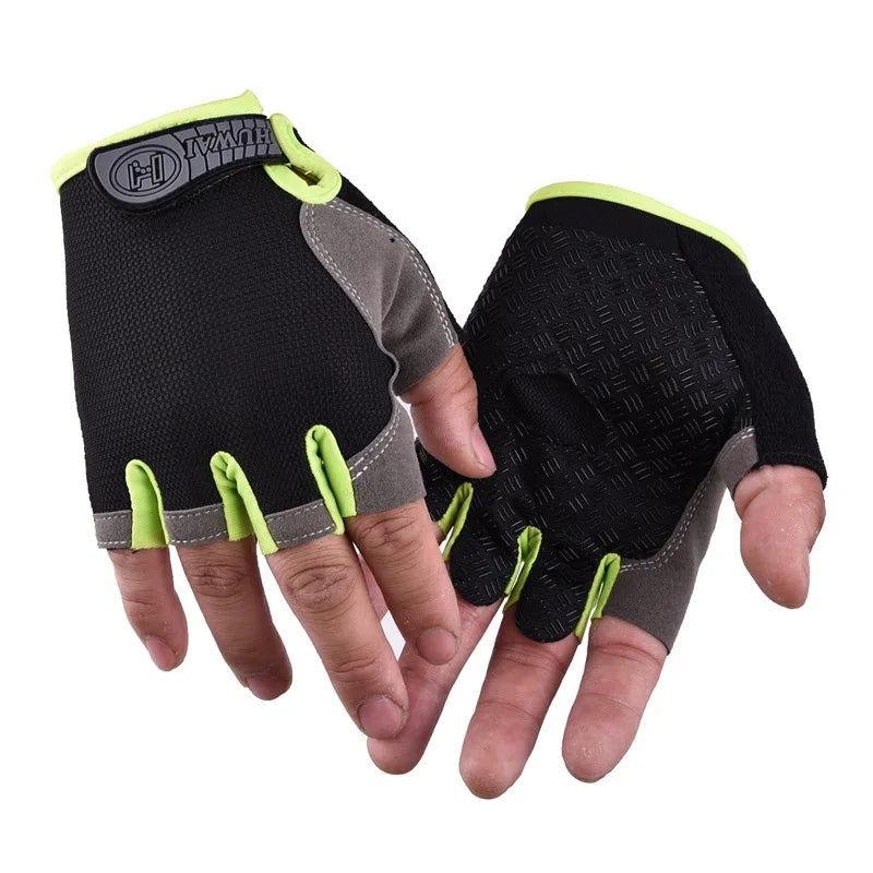 Unisex Half Finger Gloves Cycling Breathable Anti-slip MTB Outdoor Road Bike Gel Biking Gloves Summer Gym Sport Training Gloves