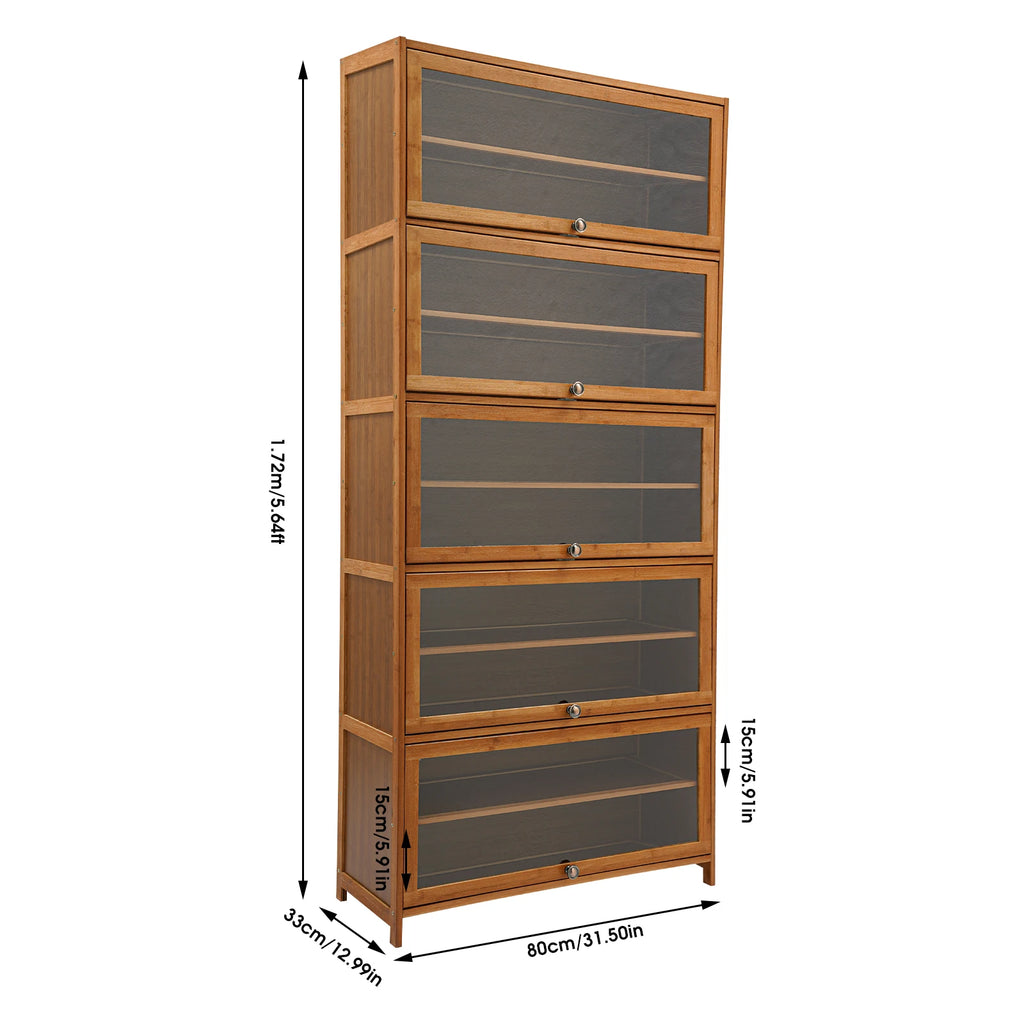 70/80cm Shoes Storage Organizer Free Standing Shoes Shelves Cabinet Shoe rack with Doors