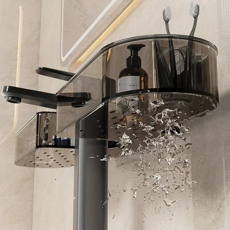 2025Toilet Rack Suction Cup Non-punching Toilet Thickened Acrylic Shelf