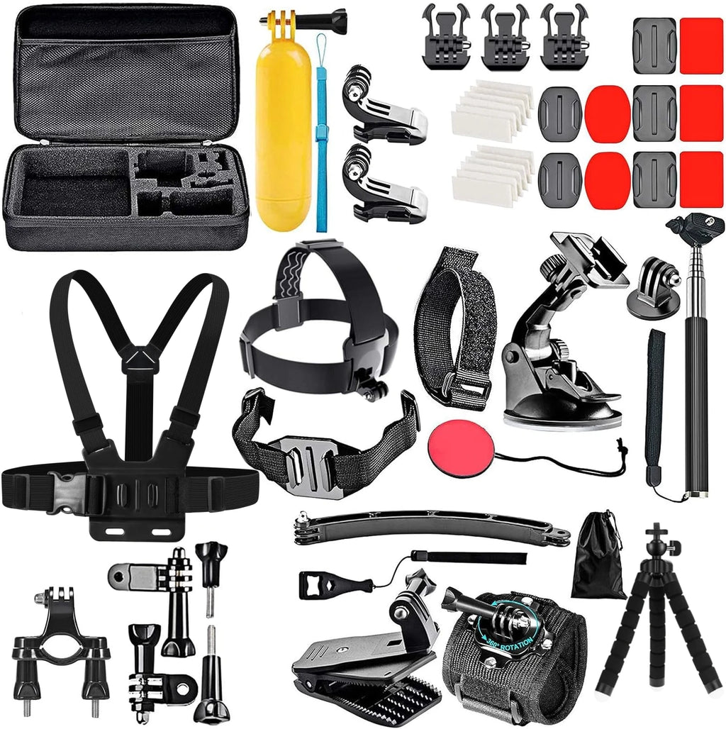 50 in 1 Action Camera Accessory Kit Sets for GoPro Hero 12/11/10/9/8/7/6/5/4 GoPro Max Insta360 AKASO DJI Osmo Action Cameras