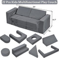 Modular  Play Couch, 22Pcs Sectional Sofa Imaginative Furniture Play Set, Creative Playroom Furniture for Convertible Foam