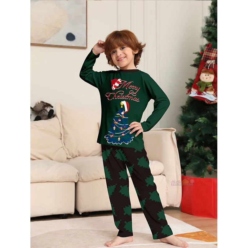 Christmas Family Pajamas Clothes Adult Kid 2025 News Matching Outfits Set Baby Rompers Casual Sleepwear Xmas Family Look Pyjamas