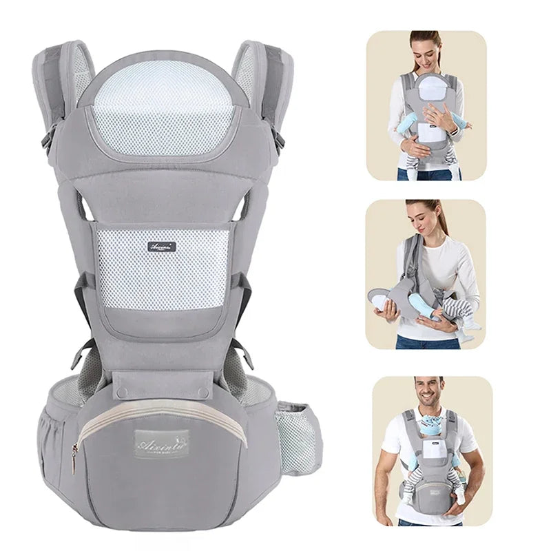 Ergonomic Baby Carrier Backpack – Hipseat, Front Facing, Comfortable & Safe for Travel