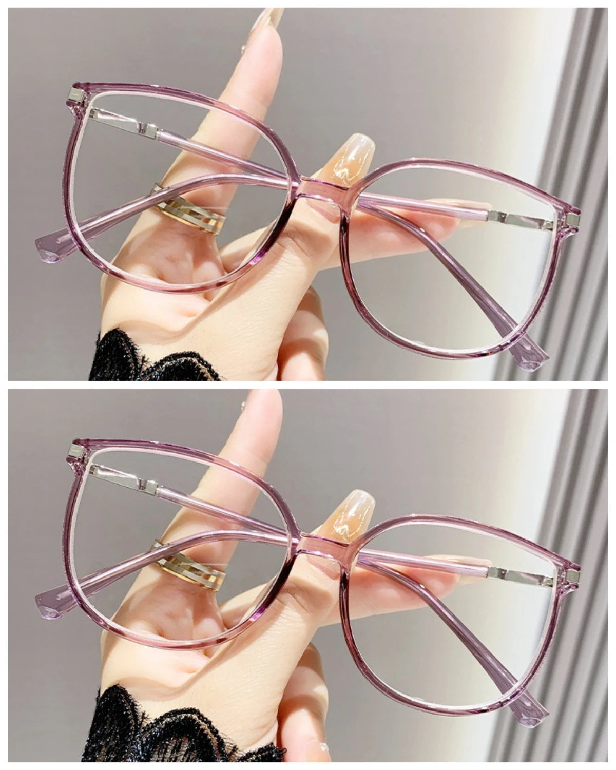 +100 To +400 Fashion Reading Glasses Anti Blue Light Presbyopia Glasses Oval Shaped Women's Finished Presbyopia Glasses Unisex