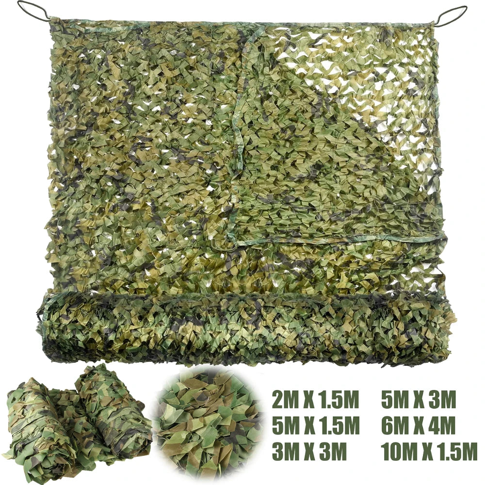 Woodland Camo Netting Camouflage Net Hunting Camo Mesh Sunshade Sail Camping Sun Shelter Car Shade Covers Privacy Cloth