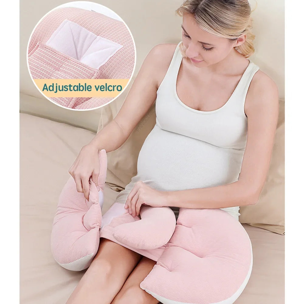 Pregnancy Pillow with 1pc Free An Auxiliary Pillow Cotton Waist Support Pillow for Pregnant Women Sleeping Body Pillow