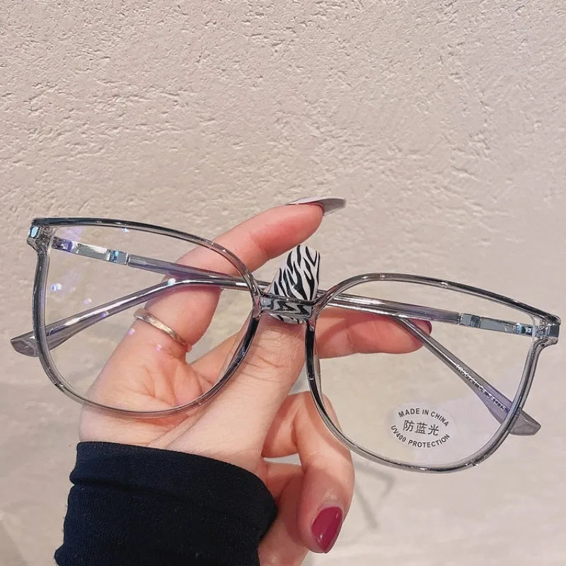 +100 To +400 Fashion Reading Glasses Anti Blue Light Presbyopia Glasses Oval Shaped Women's Finished Presbyopia Glasses Unisex