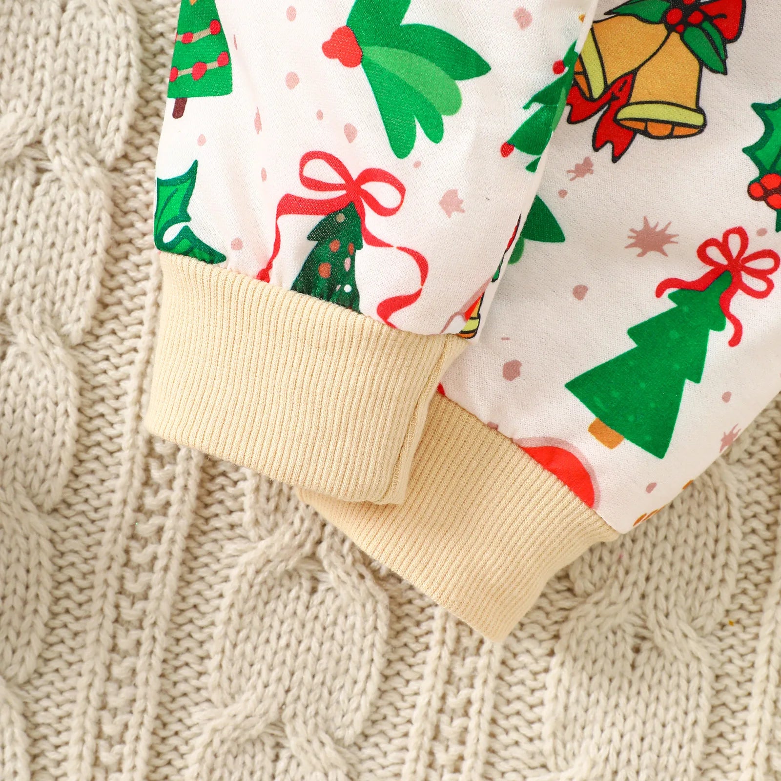 0-4Y Toddler Kids Boys Christmas Cotton 2Pcs Sets Baby Girl Clothes Santa Tree Bell Printed Sweatshirt and Pants Autumn Outfit