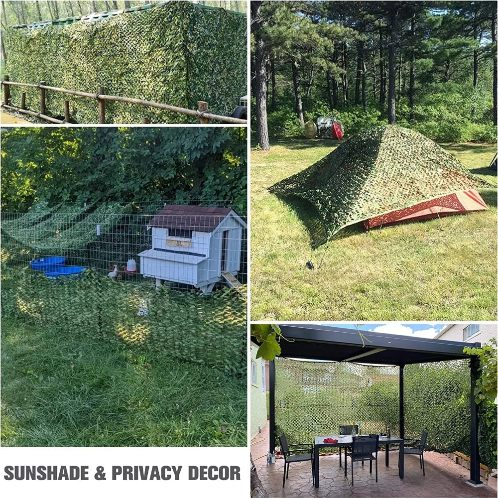 3Mx5M/4Mx6M Hunting Camouflage Nets Woodland Training Camo Netting Car Covers Shade Sunscreen Camping Sun Shelter Privacy Cloth