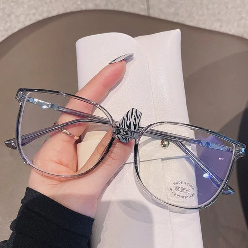 +100 To +400 Fashion Reading Glasses Anti Blue Light Presbyopia Glasses Oval Shaped Women's Finished Presbyopia Glasses Unisex