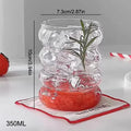 1/2pcs Clear Glass Cup Creative Ins Exquisite Heat-resistant Tumbler Tea Juice Milk Coffee Mug Home Office Cocktail Beer Glasses