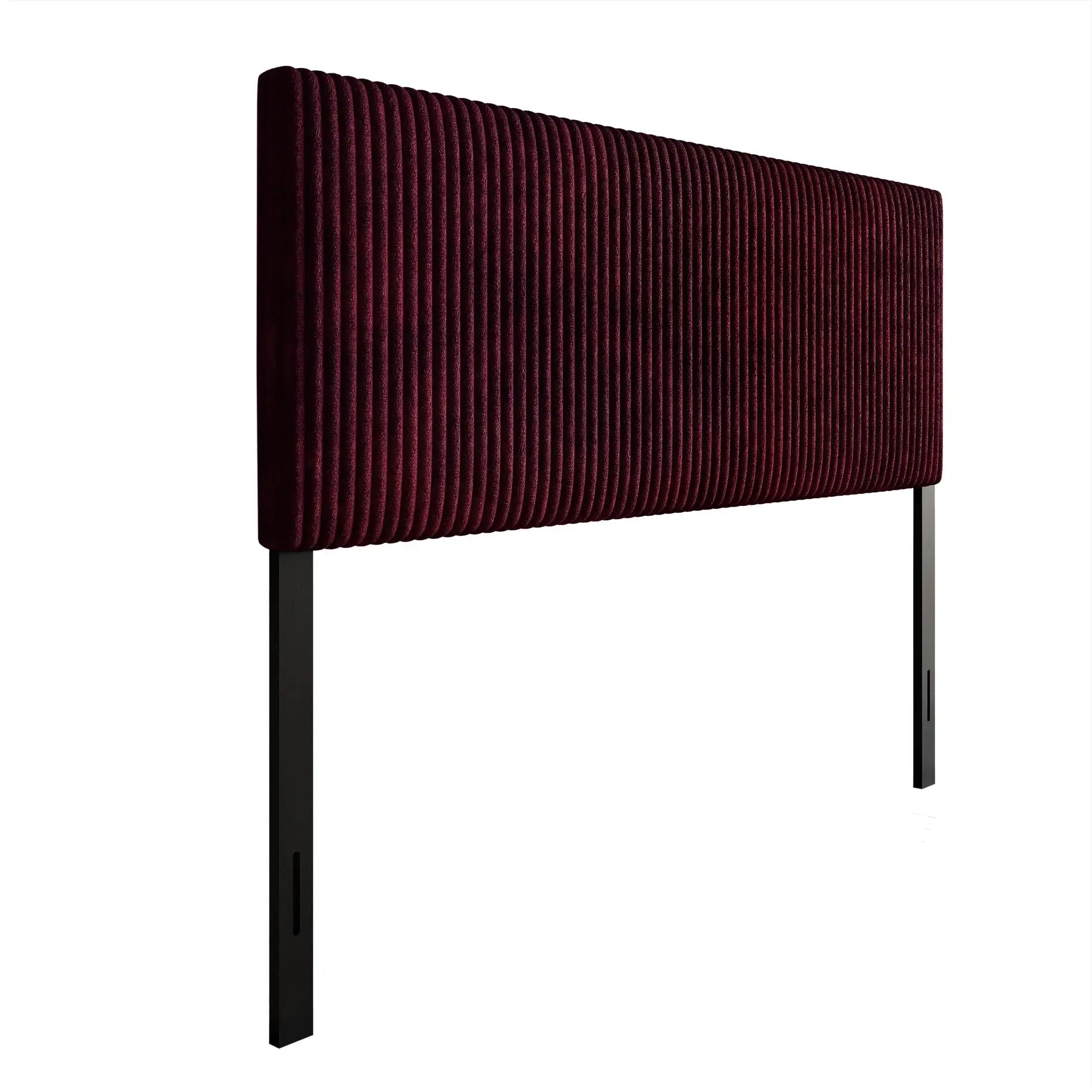Comfortable corduroy velvet upholstered double headboard with adjustable height for a perfect fit