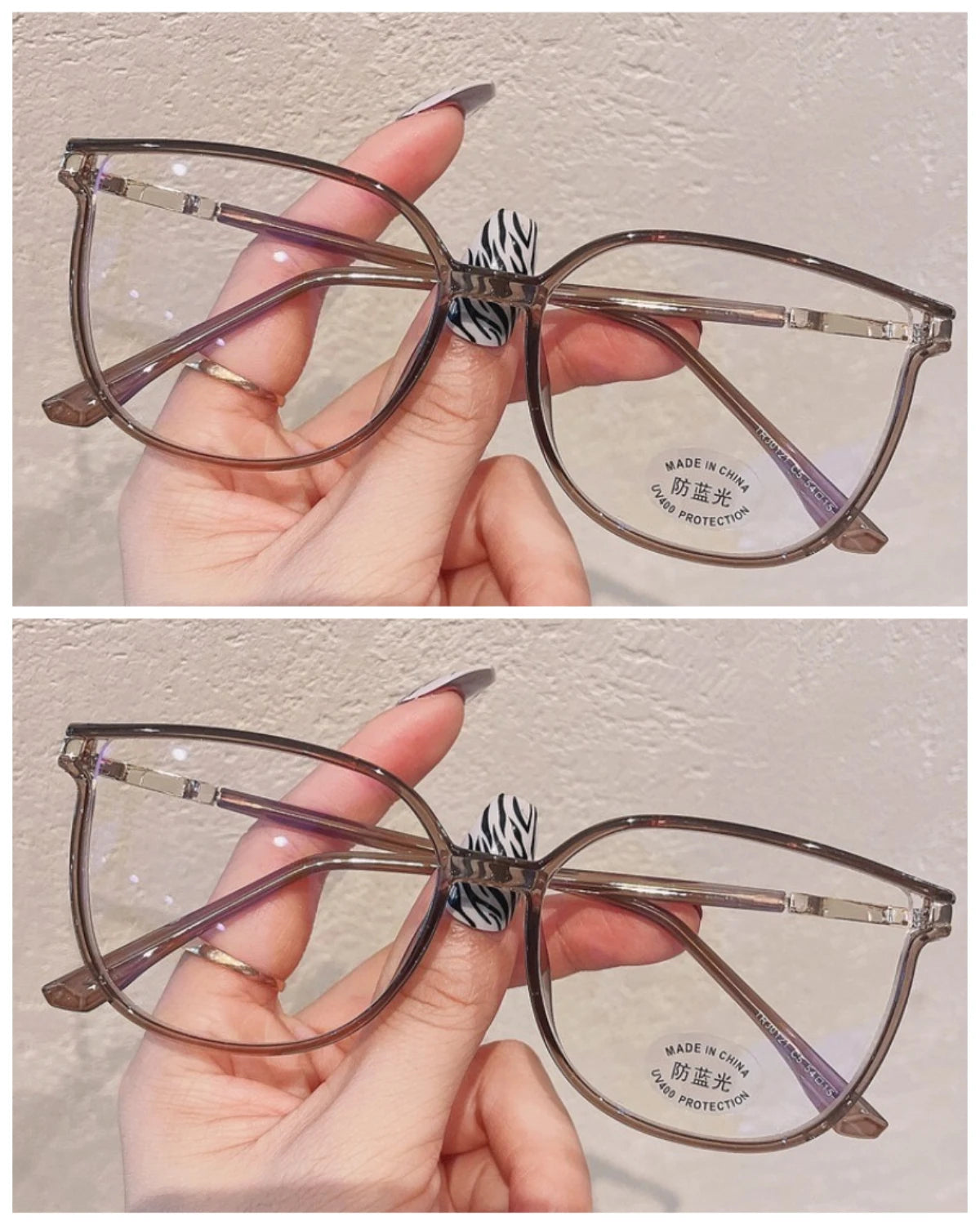 +100 To +400 Fashion Reading Glasses Anti Blue Light Presbyopia Glasses Oval Shaped Women's Finished Presbyopia Glasses Unisex