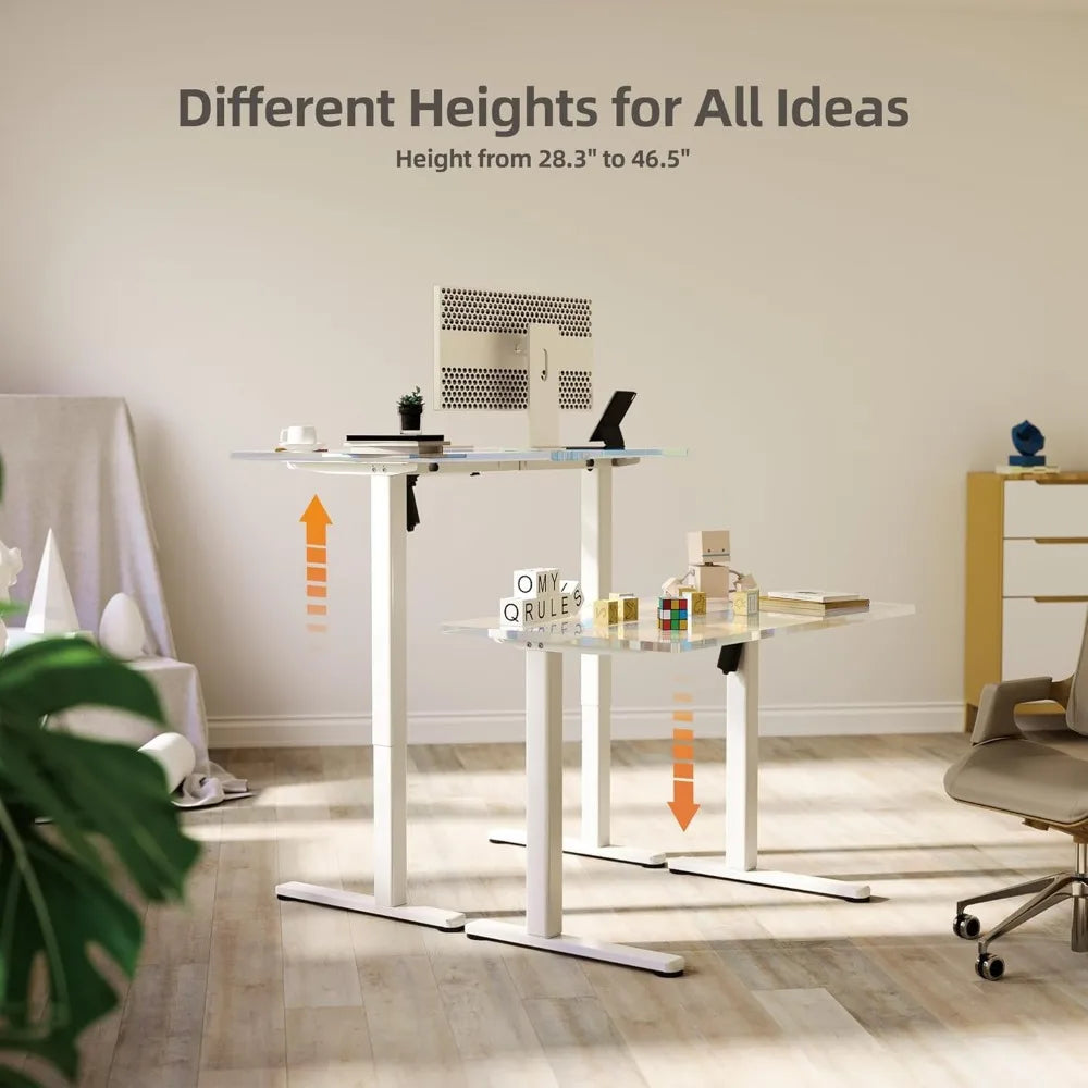 Adjustable Electric Standing Desk Frame - C-Shaped Workstation for Ergonomic Computer Desk Setup