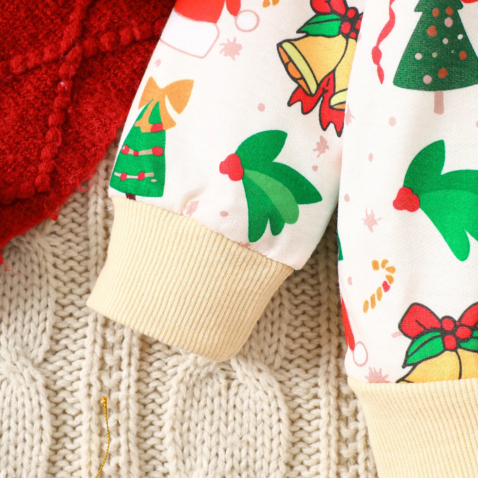 0-4Y Toddler Kids Boys Christmas Cotton 2Pcs Sets Baby Girl Clothes Santa Tree Bell Printed Sweatshirt and Pants Autumn Outfit