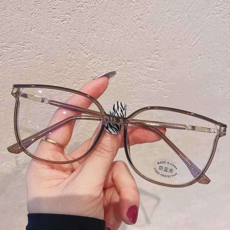 +100 To +400 Fashion Reading Glasses Anti Blue Light Presbyopia Glasses Oval Shaped Women's Finished Presbyopia Glasses Unisex