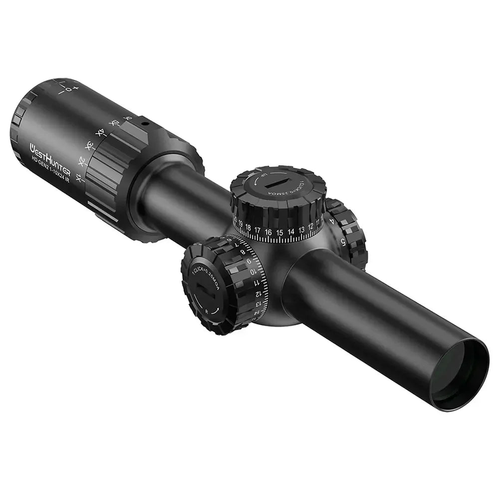 WestHunter HD GEN2 1-10X24 IR Compact Scope LPVO Optical Sights R/G Illumination 1/4MOA Reticle Hunting Riflescope