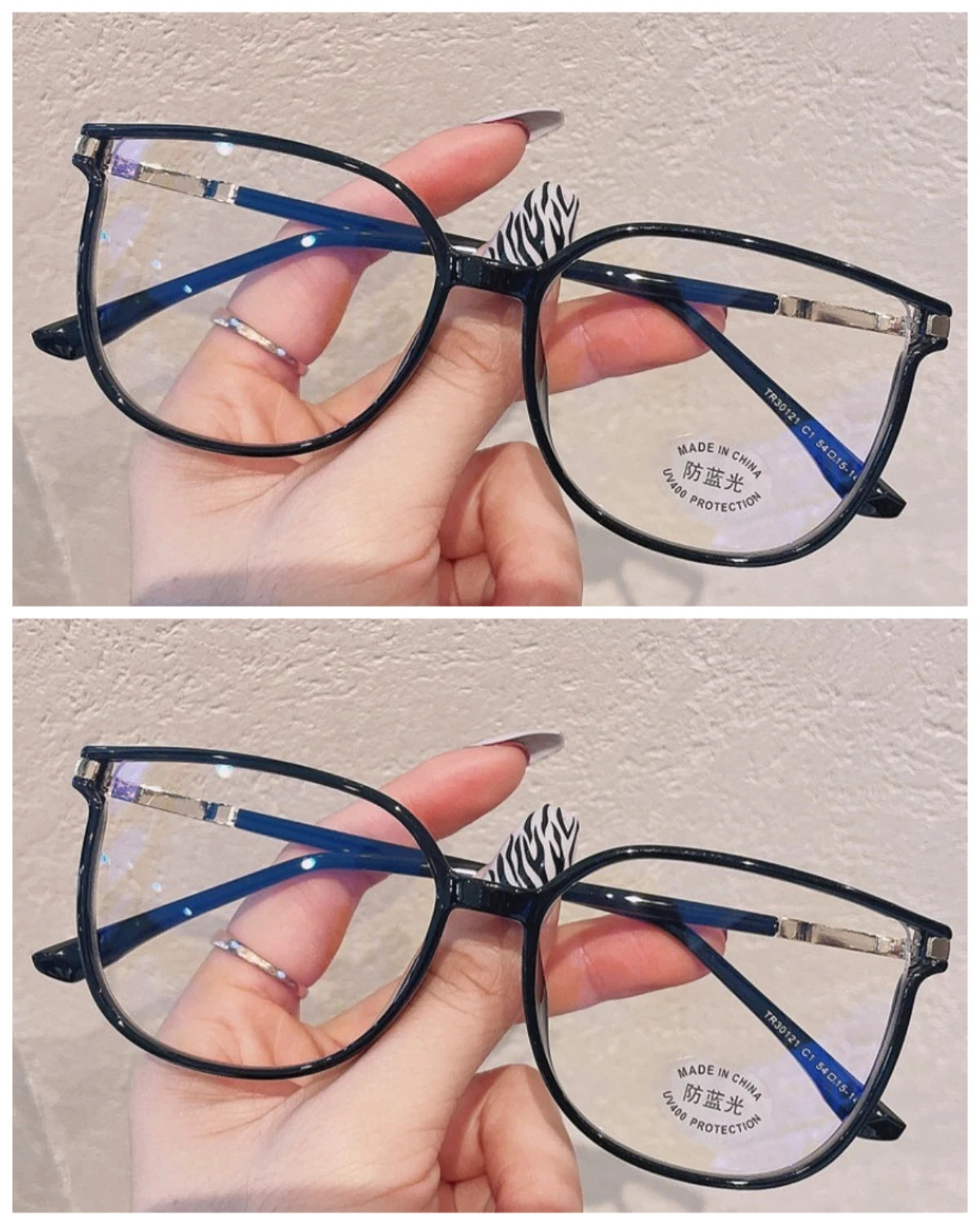 +100 To +400 Fashion Reading Glasses Anti Blue Light Presbyopia Glasses Oval Shaped Women's Finished Presbyopia Glasses Unisex