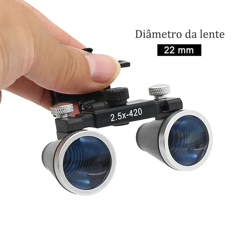 Dental Loupes 2.5X3.5X Binocular Magnifying Glass Galilean Medical Loupes with Clip Coated Optical Lens for Dentist Surgical Use