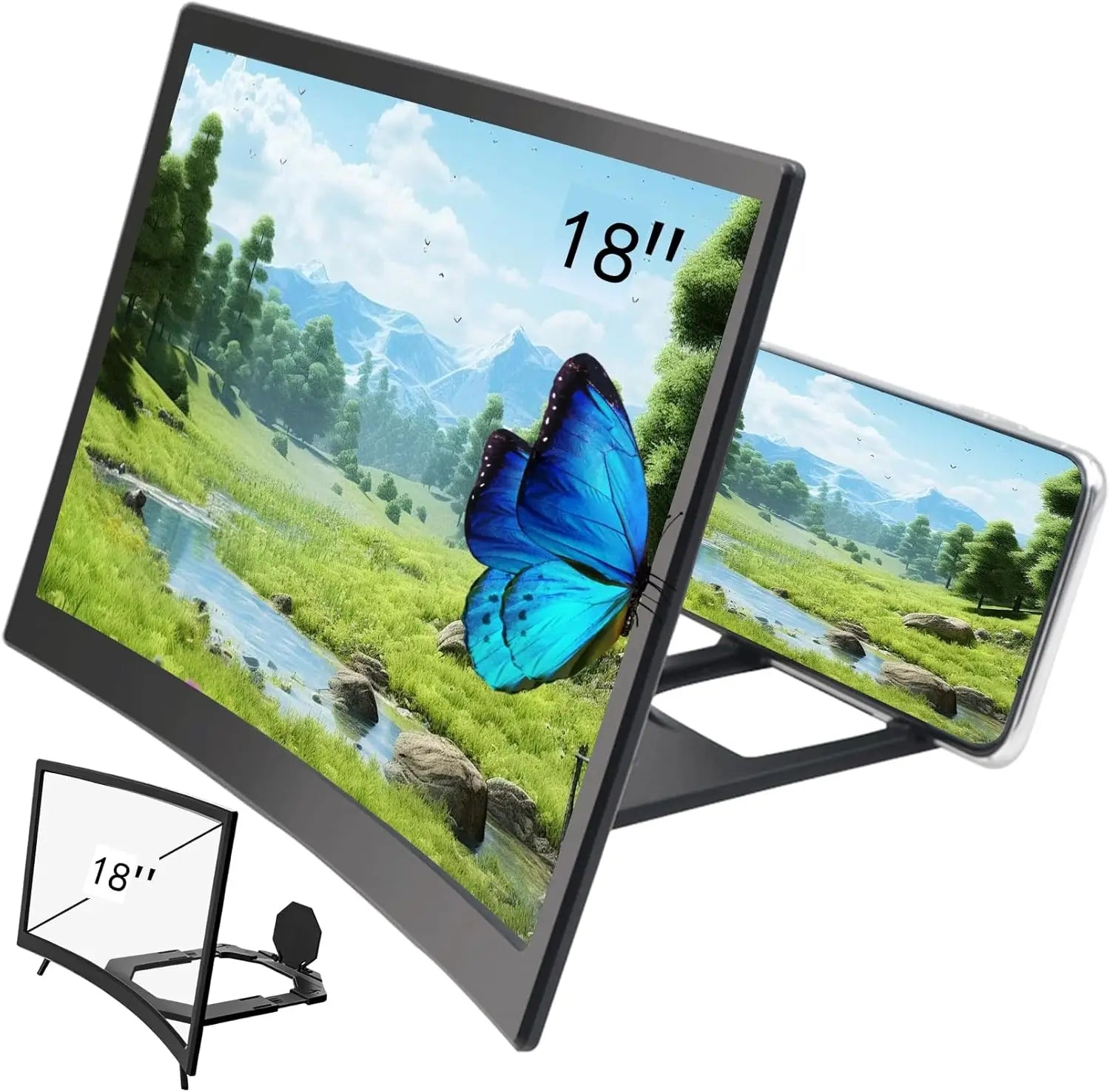 3D Screen Magnifier for Cell Phone, HD Phone Magnifier Screens Enlarger, Projector Screens for Mobile Phone Screen Amplifier