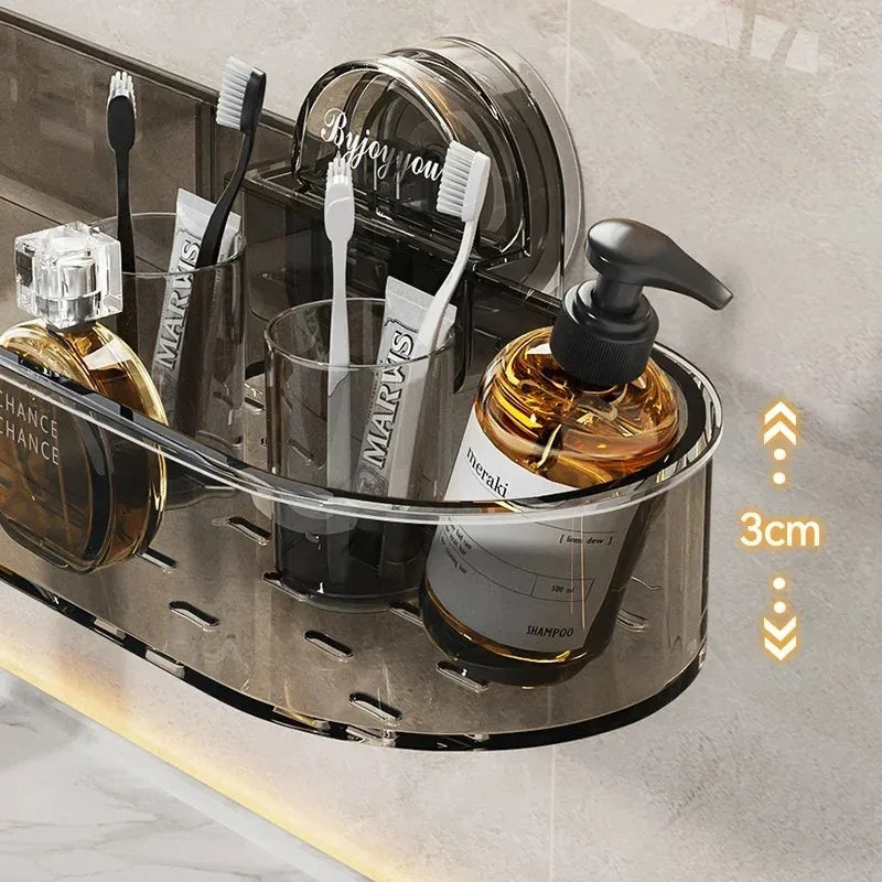 2025Toilet Rack Suction Cup Non-punching Toilet Thickened Acrylic Shelf